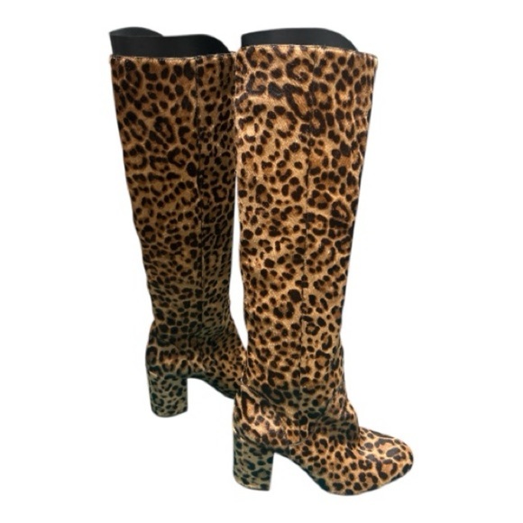Gianni Bini, Jellenia, Leopard Print Over the Knee Boots - Picture 2 of 5